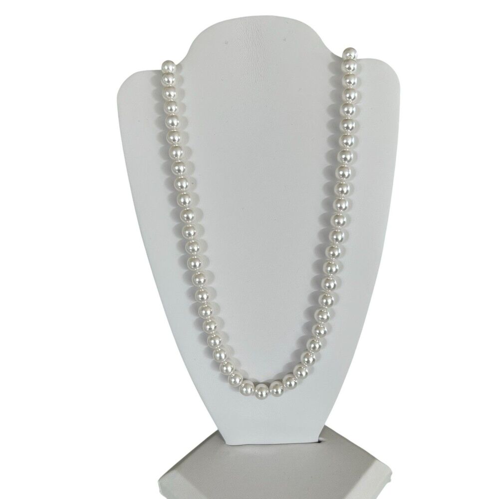 Vintage Park Lane Faux Pearl Necklace 12" Gold Tone Spring Clasp